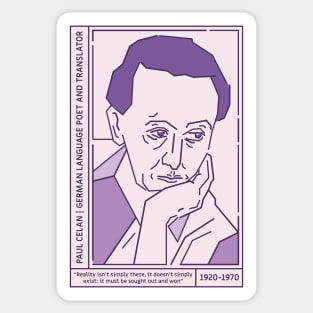 Paul Celan Literary Giant Sticker